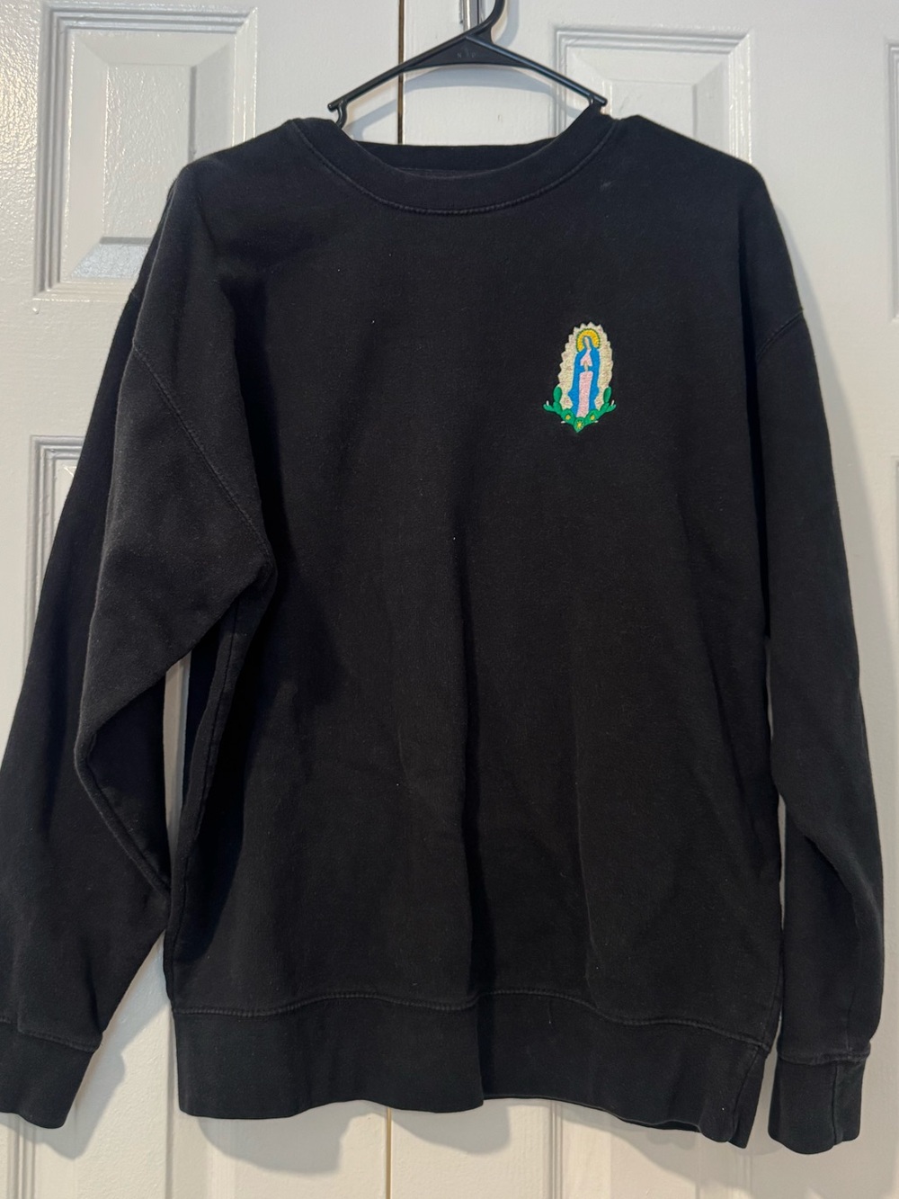 Embroidered Virgencita Pullover